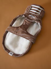 Italian Greyhound / Whippet Taupe Waterproof Turtleneck Jacket RUE