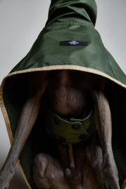 Italian Greyhound / Whippet Green Waterproof Hooded Cape PARAMOUNT