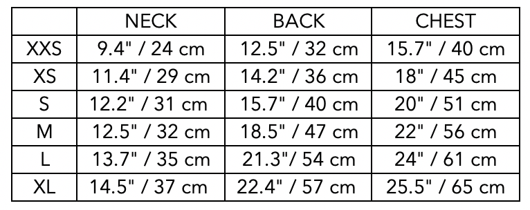 Size Guide for Italian Greyhound / Whippet Terracotta Turtleneck Vest MELROSE