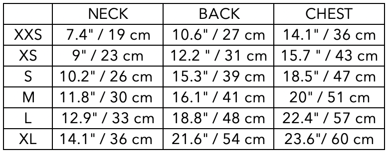 Size Guide for Italian Greyhound / Whippet Mustard Jumpsuit with Striped Neckline and Cuffs WARNER