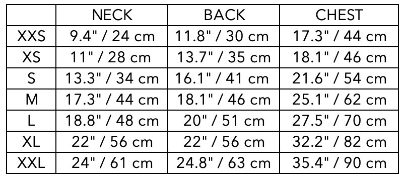 Size Guide for STAR Blue Waterproof Bomber Jacket with Zipper