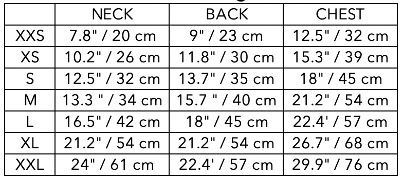 Size Guide for Blue Turtleneck Sweater PALMDALE
