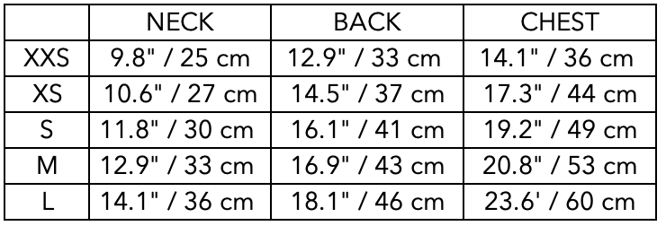 Size Guide for Dachshund Grey Turtleneck Sweater with Multicolored Stripes on Sleeves ELLE