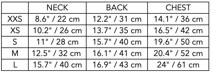 Size Guide for Dachshund Terracotta Quilted Turtleneck Sweater BAGUETTE