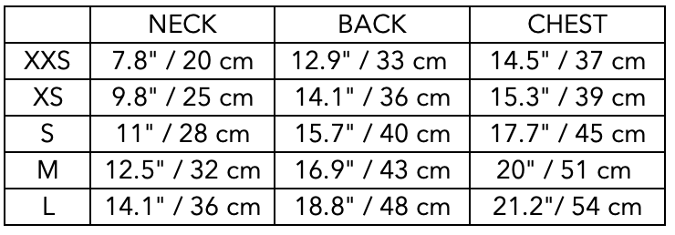 Size Guide for Dachshund Plaid Black and White Jacquard Turtleneck Sweater YVES