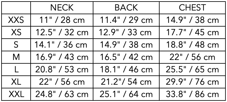 Size Guide for Light Color-Blocked Hoodie MACARON