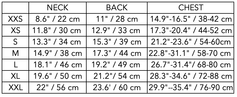 Size Guide for Italian Greyhound / Whippet Taupe Waterproof Turtleneck Jacket RUE