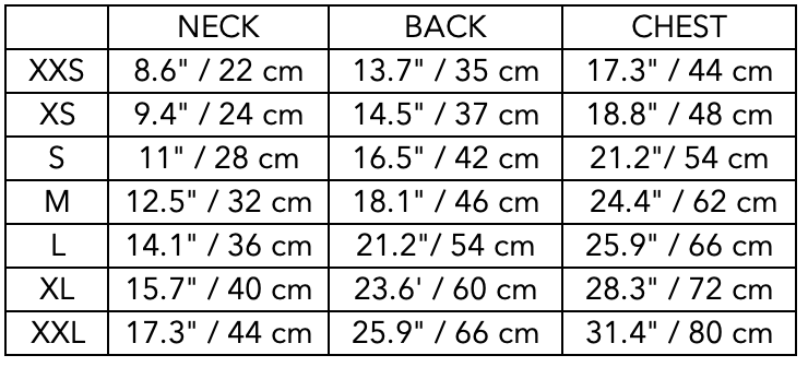 Size Guide for Italian Greyhound / Whippet Metallic Lilac Bomber Jacket with Zipper OPERA