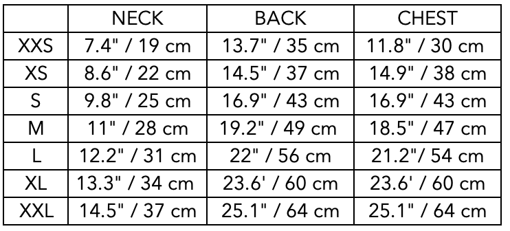 Size Guide for Italian Greyhound / Whippet Striped Turtleneck Sweater ELOISE
