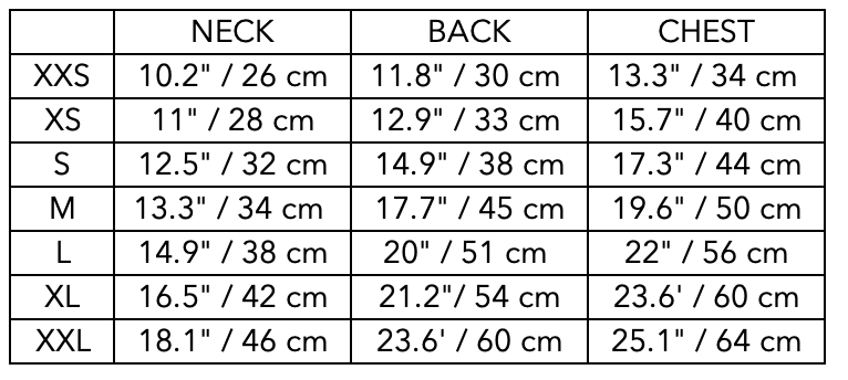 Size Guide for Italian Greyhound / Whippet Sand Hoodie BRIE