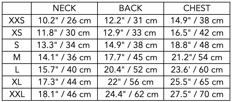 Size Guide for Italian Greyhound / Whippet Lilac Hoodie BRIE