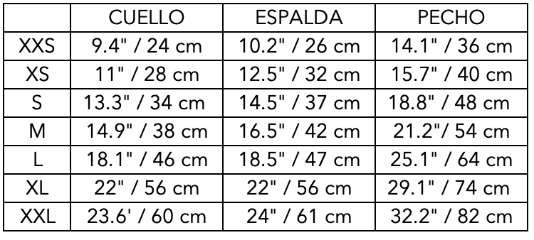 Size Guide for Tricolor Turtleneck Sweater EMILY