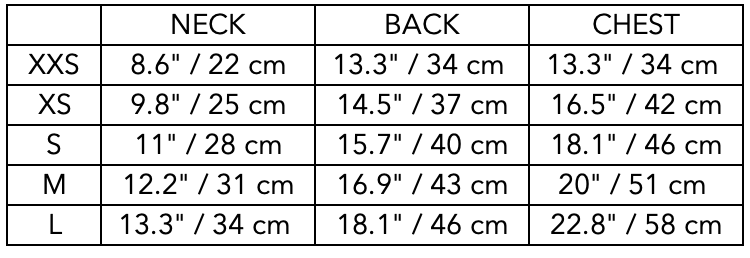 Size Guide for Dachshund Burgundy Sweater with Zipper KNIT