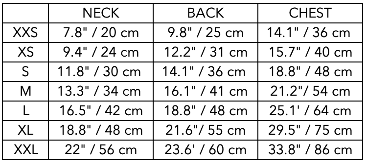 Size Guide for Turquoise and Cream Striped Turtleneck Sweater REED