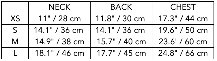 Size Guide for Grey Quilted Sweater OSLO