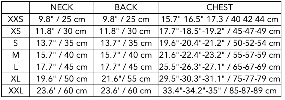 Size Guide for Gray Herringbone Jacket TWILL