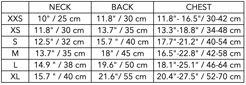 Size Guide for Italian Greyhound / Whippet Striped  Knit Sweater KYRA