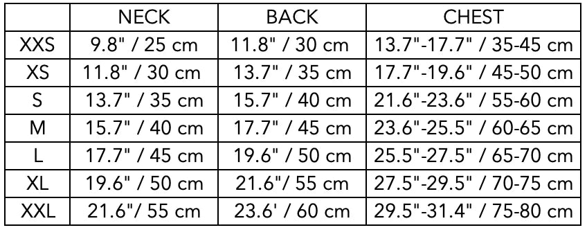 Size Guide for Italian Greyhound / Whippet Orange Turtleneck Puffer Jacket EMBER