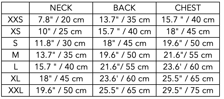Size Guide for Italian Greyhound / Whippet Mokka Waffle Sweater GRAIN