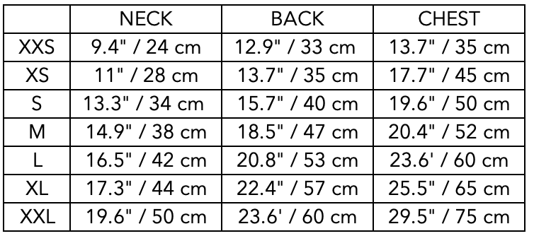 Size Guide for Italian Greyhound / Whippet Tricolor Turtleneck Sweater EMILY