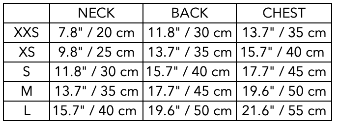 Size Guide for Dachshund Heather Blue Ribbed Sweater with Patches MIST