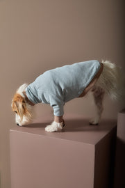 Dust Blue Waffle Sweater GRAIN
