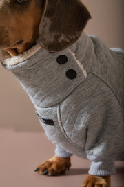Dachshund Grey Quilted Sweater OSLO