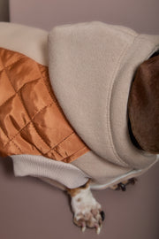 Dachshund Quilted Hooded Vest DUNE