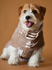 Taupe Waterproof Turtleneck Jacket RUE