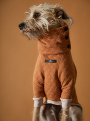 Terracotta Quilted Turtleneck Sweater BAGUETTE