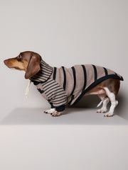 Dachshund Taupe and Black Striped Sweater LINE