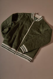 Human Green Quilted Bomber Jacket FLINT