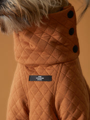 Terracotta Quilted Turtleneck Sweater BAGUETTE