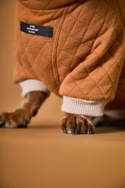 Dachshund Terracotta Quilted Turtleneck Sweater BAGUETTE