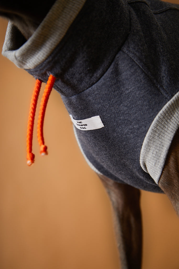 Italian Greyhound / Whippet Dark Grey Turtleneck Vest SOPHIE