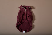 Dachshund Burgundy Sweater with Zipper KNIT