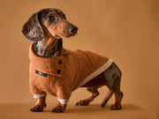 Dachshund Terracotta Quilted Turtleneck Sweater BAGUETTE