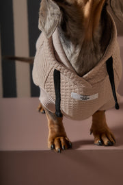 Dachshund Sand Textured Hooded Vest BIRCH