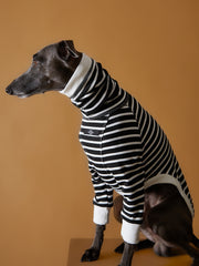 Italian Greyhound / Whippet Striped Turtleneck Sweater ELOISE