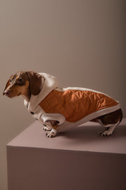Dachshund Quilted Hooded Vest DUNE