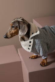 Dachshund Grey Quilted Sweater OSLO