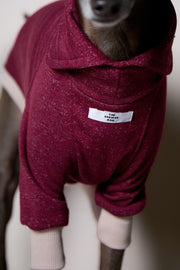 Italian Greyhound / Whippet High-Neck Burgundy Sweater DUSK