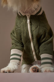 Green Quilted Bomber Jacket MOSS