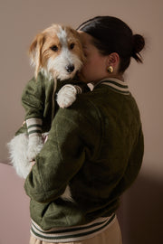 Green Quilted Bomber Jacket MOSS