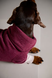Dachshund High-Neck Burgundy Sweater DUSK