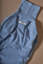 Light Blue Turtleneck Sweater with Patches CAIRO