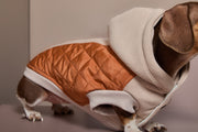 Dachshund Quilted Hooded Vest DUNE