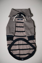 Italian Greyhound / Whippet Taupe and Black Striped Sweater LINE
