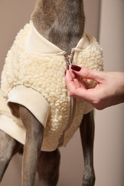 Italian Greyhound / Whippet Ivory Sherpa Vest MILAN