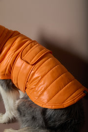 Orange Puffer Turtleneck Jacket EMBER